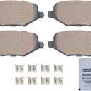 HUSCH D1719 Rear Ceramic Brake Pads Kit Fit For Chrysler Town & Country 2012-2016, For Dodge Grand Caravan 2012-2016, For Journey 2013, For Ram C/V 2012-2015, For Volkswagen Routan 2013-2014