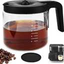 12-CUPS Coffee Maker Glass Carafe Replacement for Keuri-g K-Du o (Not Essentials Model), Replacement 12-Cup Coffee Pot Carafe, Comfortable Ergonomic Handle