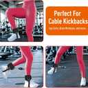 Andibro 2 Pack Ankle Straps for Cable Machine, Glute Kickback Leg Extension D-Ring Ankle Cuffs Attachment for Lower Body Workouts Men Women