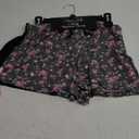 Rene Rofe Sleepwear 4 Pack Pajama Shorts (Pink,Black, Flower, L)