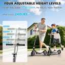 Scooters for Kids 8-12, Teens & Adults - Lightweight, Foldable, 8-Inch Big Wheels, Hand Brake & Bell, 4 Adjustable Height Levels, 240 lbs Max Load, Perfect for School, Campus and Park Rides