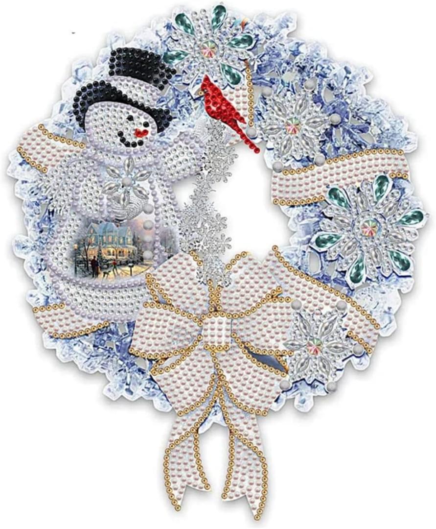 KTHOFCY 5D DIY Diamond Painting Kits for Adults Kids, Christmas Garland Full Drill Embroidery Cross Stitch Crystal Rhinestone Paintings Pictures Arts Wall Decor Painting Dots Kits 15.7X11.8 in