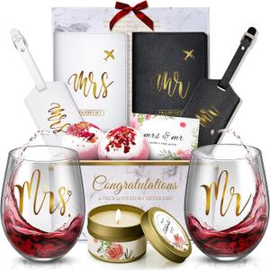 Yorktend Wedding and Engagement Gift for Couples - Valentine's Day, Bride and Groom, Newlywed Mr and Mrs, Honeymoon Essentials, Anniversary, Just Married, Travel