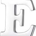 6 Pack Monogram Alphabet Letter E Brooch Pins, 0.8 inches Silver Initial Clothespins Lapel Pin Badge Collar for Men and Women Crafts, Custom Name, Accessories, Embellishment