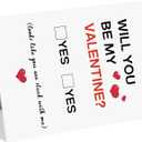 2 x Missonemi Funny Valentines Day Card Gifts for Him Her, Sweet Valentines Day Cards for Women Men-Will You Be My Valentine (MS450)