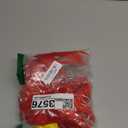 QACCF Long Red Braided Wig with Yellow Bow Hair Accessory Cosplay Costume Women Wig