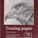 Tracing Paper for Drawing, 9 X 12'' Tracing Paper Pad, 75 Sheets Transparent Vellum Paper for Tracing Pads, 38lb/60gsm Translucent Trace Pad for Pencil Sketching, Image Tracing.