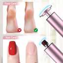 3 x Electric Foot Callus Remover - 9-Speed Adjustable, Callus Remover for Feet with LED Display, Rechargeable & Wireless Pedicure Tools for Dead Skin (Pink)