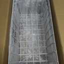 iSPECLE Deep Freezer Organizer Bins - 4 Pack Stackable Small Freezer Organizer Bins for 5 to 7 Cu.FT Small Chest Freezer Sort Frozen Food Easy to Get Food from Bottom without Digging in Freezer, White