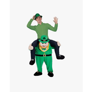 Leprechaun St Patricks Day Halloween Costume Ride On Me Mascot Funny Dress Adult One Size