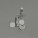 Adjustable Door Stoppers for Bottom of Door, 3.07-4.45 in Aluminum White Door Stop for Wall with Silicone Tip, Screw & Adhesive Installation