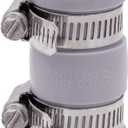 Fernco 1056-075 3/4-in. Flexible PVC Pipe Coupling for Plastic and Copper Plumbing Connections in Gray