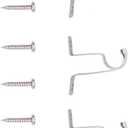 48-84 in. Adjustable Petite Caf Curtain Rod, 2-Pack, 7/16 in. Diameter, Silver