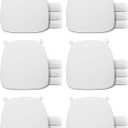 Spiareal Wedding Chiavari Chair Cushion 15 x 15 Inch Seat Cushion Dining Chair Pads with Ties Non Slip Memory Foam Kitchen Chair Pad for Wood Resin Chiavari Chairs Party Decor(White, 24 Pieces)