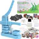Goodcrafter Fridge Magnet Button Maker Machine,2-in-1 Fridge Magnet & Button Maker Machine, 50mm/1.97 inch Square Magnets Badge Maker Machine with 550 Free Parts (Includes 50 Pins)
