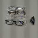 Gaoye +0.75 Multi Pack Reading Glasses - Blue Light Blocking Lenses, TR90 Frames, UV400 - Eyeglasses with Clear Vision (*Black + Bright Leopard + Leopard + Clear)