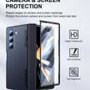 3 x Compatible for Samsung Galaxy Z Fold 6 Case Military Grade Drop Protection Built-in Screen Protector Translucent Slim Compatible for Samsung Galaxy Z Fold 6 Phone Case, Black