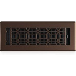 Decor Grates Metal Louvered Decorative Air Vent Cover 3x10 Floor Register  Adjustable Control Lever  AC Floor Vent Covers for Home Floor Vents  Fits 3 x 10 Inch Opening  Rubbed Bronze (NGH310-RB)
