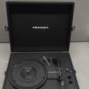 Crosley CR8017B-BK Voyager Vintage Portable Vinyl Record Player Turntable with Bluetooth in/Out and Built-in Speakers, Black