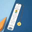 Christmas Stocking Stuffers for Woman Sunflower Bookmark, Sunflower Gifts for Women Girls, Sunflower Stuff Inspirational Gifts for Women Valentines Gifts for Her, Get Well Gifts Graduation