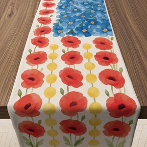 3 x OHOME 250th Anniversary Decorations - Summer Table Runner for Easter Spring | Patriotic American Flag Table Decor for America Anniversary USA Merchandise 4th of July Decorations Home Indoor Outdoor