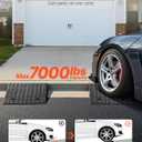 VEVOR Rubber Curb Ramps, 2 Pack, 7 Rise Height, 19.3" L x 19.3" W, Driveway Ramps with Drainage Tank, 7000 lbs Load Capacity, Suitable for Wheelchairs, Strollers, Motorcycles, Cars, Lawn Mowers