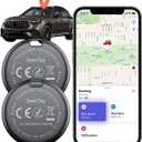 GPS Android Air Tracker Tags Device for Car and Vehicles,2 Year Battery Life & 2pcs Hidden Magnetic case,Trackers for Tracking Vehicle,2pcs GPS Tracker,No Monthly Fee for Android and iPhone