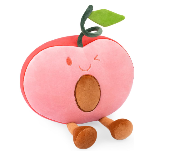 Cat Plush, 12 Inch Pink Cat Stuffed Animal Cute Strawberry Plush, Soft Huggable Fruit Plushies for Kids Girls Boys, Birthday