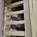 Bellemave Twin Floor Bed Frame with Slats and Safety Guardrail, Wood Twin Size Montessori Floor Bed with Door and Fence, Easy Assemble Montessori Beds for Kids, Girls, Boys, Natural