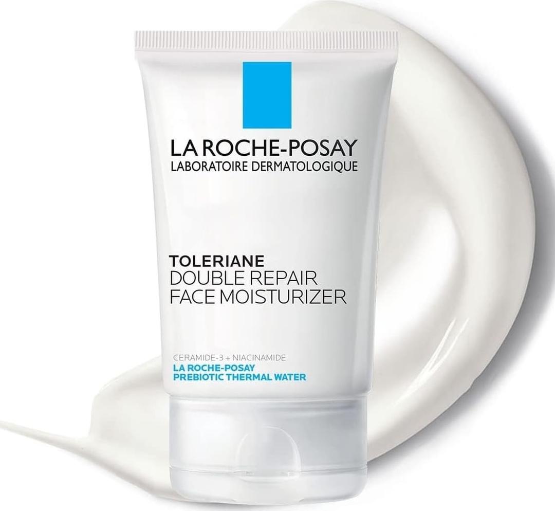 La RochePosay Toleriane Double Repair Face Moisturizer, Daily Moisturizer Face Cream with Ceramide and Niacinamide for All Skin Types, Oil Free, Fragrance Free