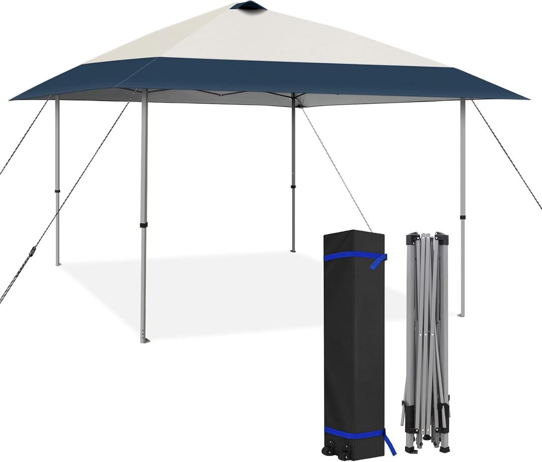 HYPER VENTURE 13x13ft Pop Up Canopy Tent with One Push Setup, Portable Outdoor Event Shelter with Rolling Carry Bag for Camping, Beach, Market, Patio (Navy)