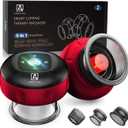 5-in-1 Cupping Kit for Massage Therapy, 12 Levels Smart Dynamic Cupping Set with Red Ligh-t Therapy&Heat Penetrates for Targeted Pain Relief, Knots, Aches, Muscle Soreness - 2Pcs(Red&Red)