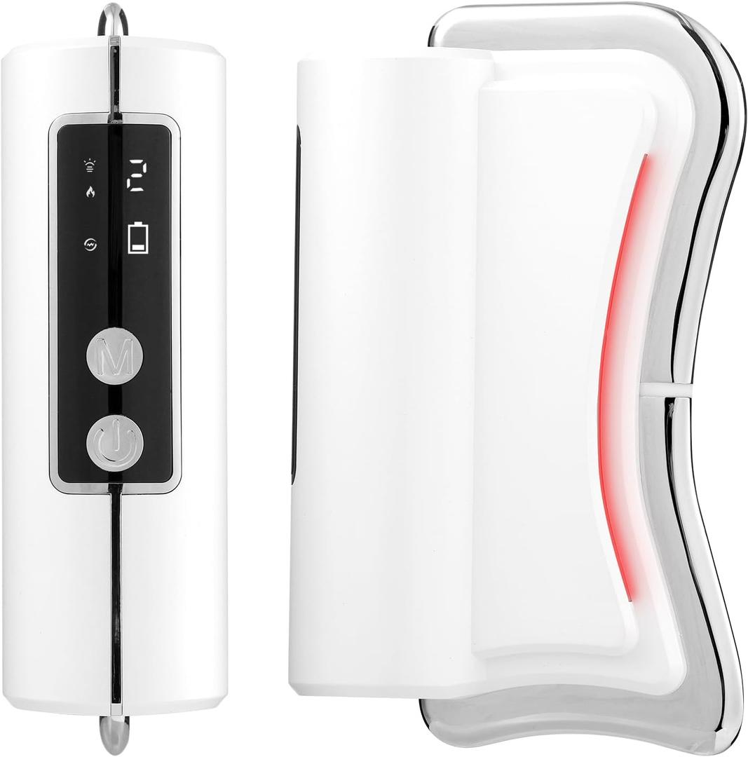 Muscle Scraper Tool Fit Face and Neck, Electric Guasha Tool for Face Relaxation & Skincare with Light-Care, Suitable Gifts for Woman Girlfriend and Wife