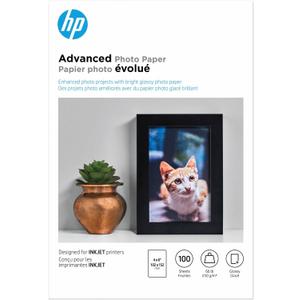 HP Advanced Photo Paper, Glossy, 4x6 in, 100 sheets