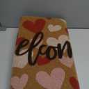 Jenaai Valentine's Day Coir Doormat Outdoor Romantic Valentines Welcome Door Mat 17" x 29" Valentine Floor Mat Non Slip Heavy Duty for Valentine Indoor Outdoor Entrance Door Porch Front Decor