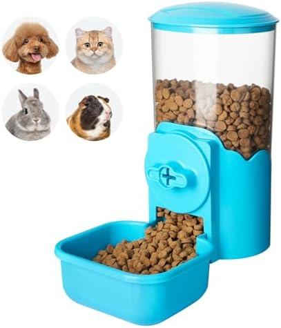 VANNON Rabbit Cage Hanging Gravity Feeder, 35oz Automatic Food Dispenser for Small Animals, BPA-Free No-Spill Feeder for Guinea Pig, Chinchilla, Ferret