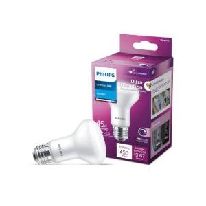 PHILIPS LED 45W R20 Ultra Definition Daylight (5000k) 450 Lumen (5.5W = 45W) Dimmable Frosted Flicker-Free Light Bulbs