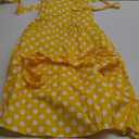 Women 50s Vintage Polka Dot Halter Cocktail Swing Dress Buttons Floral 1950s Rockabilly Audrey Hepburn Prom Tea Party Dress M