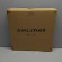 SwallowLiving Small Round End Table - Side Table with Solid Wood Top & Sturdy Metal Legs, Space-Saving Accent Table for Living Room, Bedroom, Balcony - Easy Assembly, Minimalist Modern Design