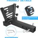 Heavy Duty Hitch Flag Pole Holder,Trailer Hitch Flag Pole Holder, Universal Flag Holder for Truck,Car, SUV, Pickup, Camper & Trailer,Compatible with 2" Trailer Receiver