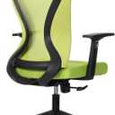 Modern Home Xelo Solo Mid-Back Desk/Office Task Chair, Computer Ergonomic Mesh Back Lumbar Support with Armrests (Black/Lime Green)