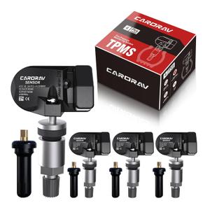 TPMS Sensor for Hyundai KIA, 433MHz Tire Pressure Monitor Sensor 4 Pack | Fit for Hyundai Santa Sonata Tucson Nexo Genesis, KIA EV6 EV9 NIRO, Replace 52940T4000 52940BV100, 4 Replaceable Valve Stems