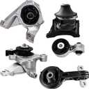 Engine Motor Mount and Transmission Mount Kit Compatible with 2006-2011 Honda Civic Coupe 2.0L L4 Engine Motor Mount Set, A4586 A65014 A4540 A4588 A4589