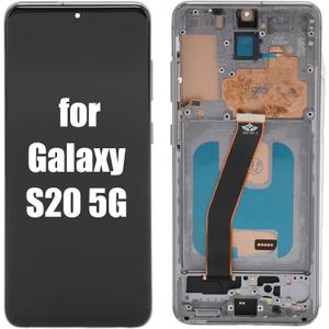 LCD Screen Replacement for Galaxy S20 5G G980 G981A G981F G981P G981R4, 6.2 Inch Digitizer Assembly, High Resolution and Sensitivity (Gray)