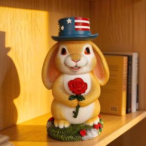 Desktop Decorative Bunny Home Decor Statues Infuse Warmth and affection into The Home Rabbit Statue - Resin Outdoor Decor for Yard, Ornaments Gift for Garden Lovers