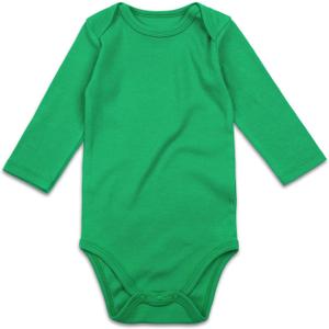 ROMPERINBOX Unisex Baby Onsies Solid Baby Bodysuit Romper Blank for 0-3 Months Boys Girls (Long Sleeve Green)