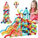 COUOMOXA Magnetic Building Blocks for Toddlers: STEM Educational Toys for 3 4 5+ Years Old Kids - Magnetic Stick Montessori Game for Family for Boys Girls 3-5