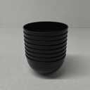 HOTEC Unbreakable Wheat Straw Cereal Bowls - Microwave & Dishwasher Safe Soup and Salad Bowls, Set of 8, 26oz, BPA Free, Black