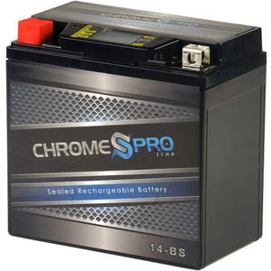 Chrome S Pro iGel YTX14-BS Maintenance-Free, 210CCA, 12V 16Ah Battery Replacement for ATV, Motorcycle, Jet Skis, Scooter, UTV, and More - Nut and Bolt (T3) Terminal