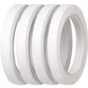 Thin Double Sided Tape for Craft,Card Making,Gift,Scrapbooking and Office School Stationery Supplies,Tear-by-Hand, Paper Backing (4Rolls,1/2 Inch x 32 Yards Per Roll)